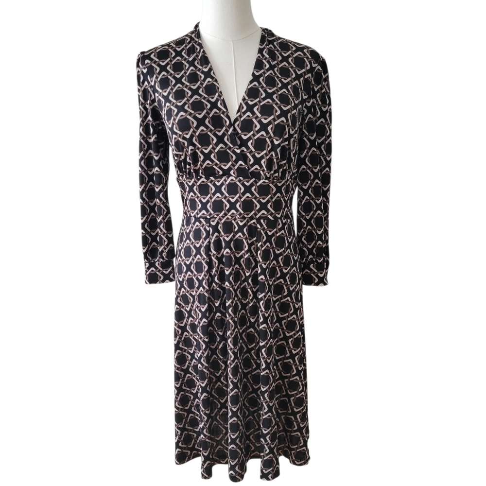 Banana Republic Graphic Chain Print Jersey Knit Dress Size Medium